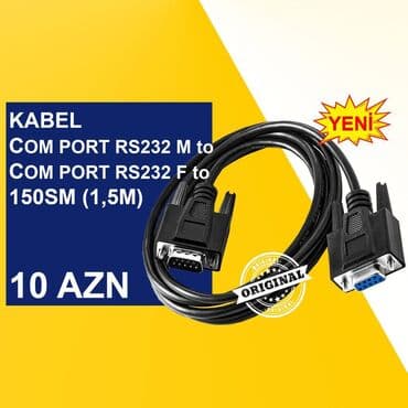 Noutbuklar üçün örtük və çantalar: Kabellər “COM Port RS232” ⭐RJ45 to COM Port RS232 1,5m – 10 AZN ⭐COM — 4