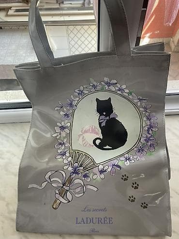 phardi çanta: Çanta dəsti 1) Ladurée Paris temalı shopper/market çantası - Rəng — 1