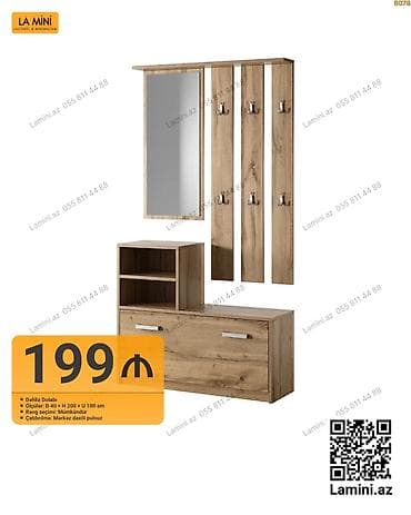 Dəhliz dolabı – La Mini - Komplekt tərkibi: güzgülü divar paneli, 6