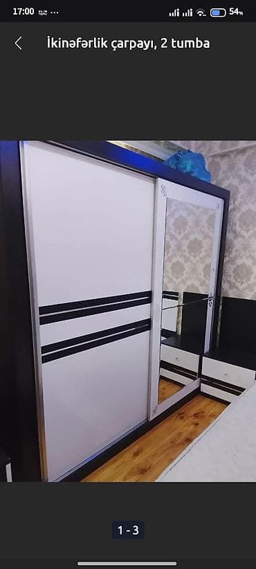 seif qapı: İkinəfərlik çarpayı, Dolab — 1