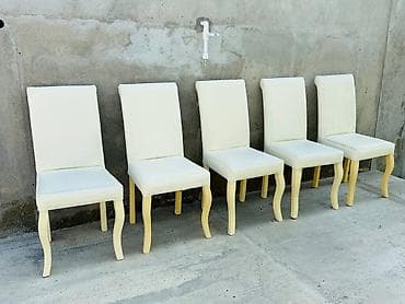 Qonaq otağı üçün, İşlənmiş, Qatlanmayan, rəng - Ağ Stul