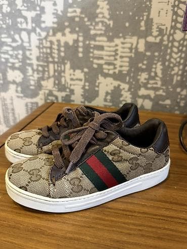 hello kitty oyuncaq: Gucci orginal Uşaq ayaqqabısı – klassik monoqram dizaynlı idman üslubu — 1