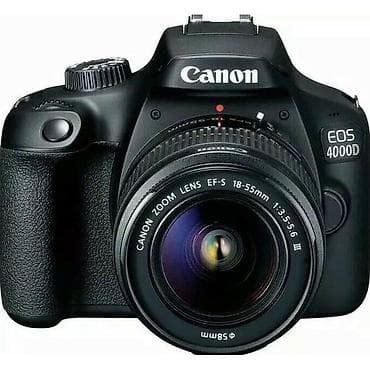 korpuslar: Canon EOS 4000D DSLR fotoaparat - Kit obyektiv: Canon Zoom Lens EF‑S — 1