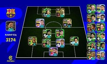 EFootball oyun hesabı üçün yüksək reytinqli “Barcelona” temalı komanda — 1