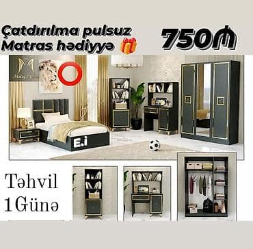 islenmis kunc divanlar: Oğlan və qız üçün, Yeni, Təknəfərlik çarpayı — 1
