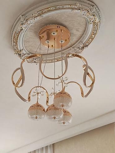 bez parca: Led Çılçıraq, 4 və daha çox lampa, Metal — 1