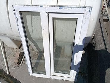 İşlənmiş İkiqat şüşə paketi Plastik pəncərə, Еni: 80 sm, Uzunluğu: 112 sm — 5