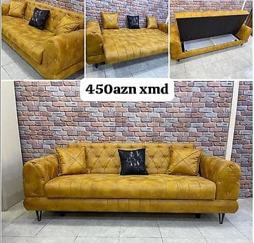 baza yataq: Di̇van-kravat, Yeni, Açılan, Bazalı, Vеlur parça — 2