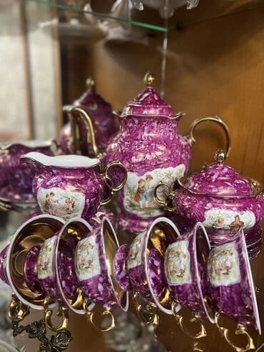 Çay dəsti, rəng - Çəhrayı