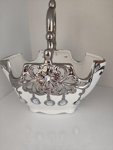 ağ xiyar: Dekorativ keramika səbətləri (2 ədəd dəst) - Material: Keramika - — 3