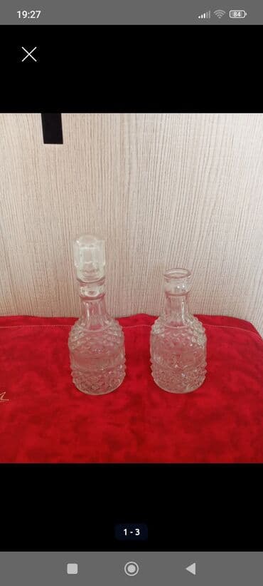 yuxuda stekan nelbeki gormek: Şüşə buz vedrəsi dəsti - 2 ədəd klassik kəsim naxışlı şüşə buz — 5