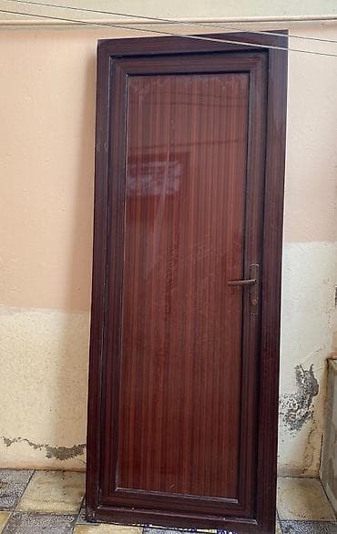 otaq qapsi: Taxta görünümlü iç qapı – tam dəst - Material: MDF/laminat örtüklü — 2
