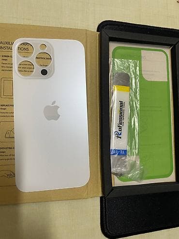 iphone pro max: Apple iPhone üçün arxa korpus stikeri (skin) – ağ/mat effektli - — 2