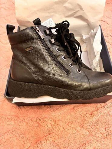 женские бот: Размер: 40, цвет - Черный, Новый — 1