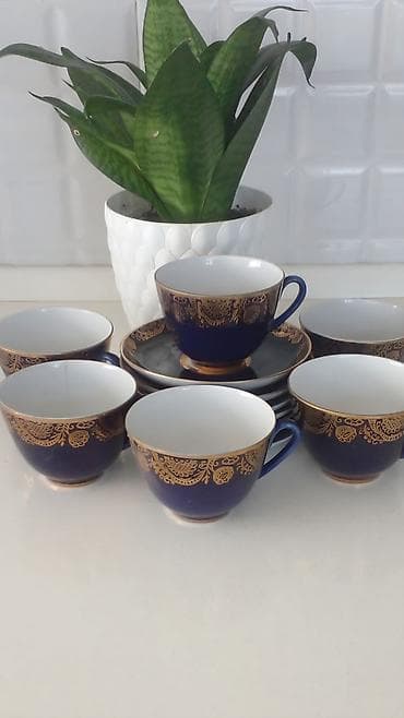tiens çay: Çay dəsti, rəng - Mavi, 6 nəfərlik — 2