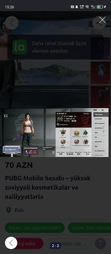 pubg random hesap: PUBG Mobile hesabı – yüksək səviyyəli kosmetikalar və nailiyyətlərlə — 3