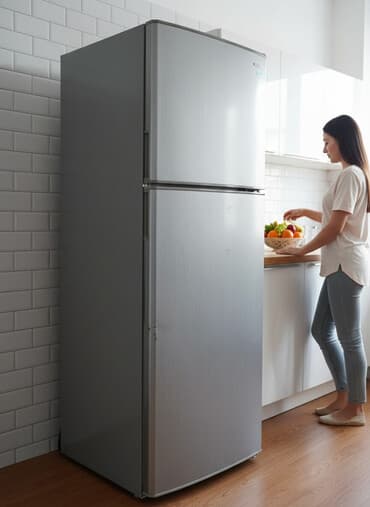 samsung soyuducularin qiymeti: 2 qapılı Samsung Soyuducu Satılır, rəng - Gümüşü, Təkərli — 2