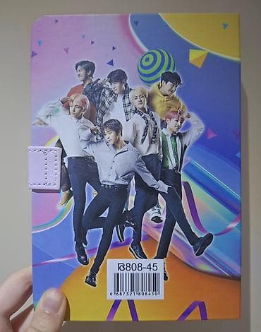 nolyedi sekilleri: BTS WORLD temalı qeyd dəftəri - Rəngarəng, parlaq üz qabığı: ön və — 2