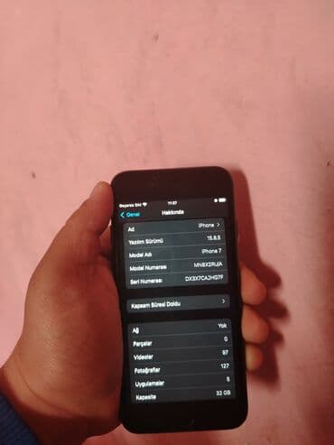 i̇phone x barter: IPhone 7, 32 GB, Qara, Barmaq izi — 6