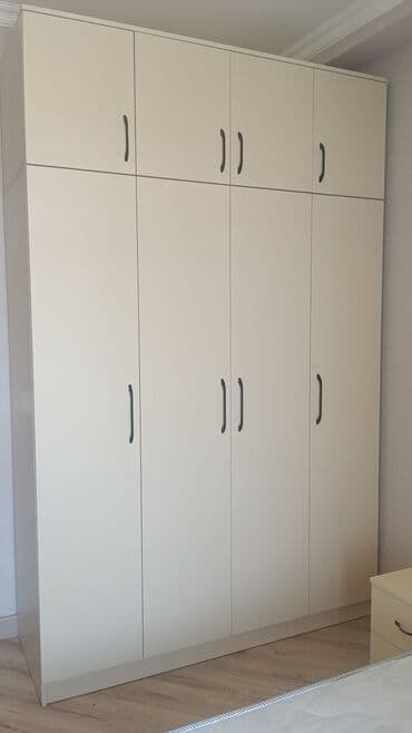 шкаф антресоль: Açılan, 4 qapılı Düz dolab, Qarderob, paltar dolabı — 1