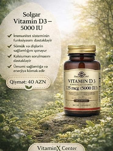 uni c: Solgar qida əlavələri – VitaminX Center seçimi 1) Solgar Vitamin D3 – — 1