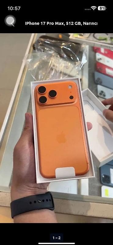 iphone 6 64 g: IPhone 17 Pro Max, 512 GB, Narıncı, Face ID — 1