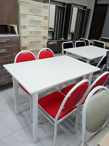metbext stulu: Mətbəx üçün, Yeni, Açılmayan, Dördbucaq masa, 4 stul — 6