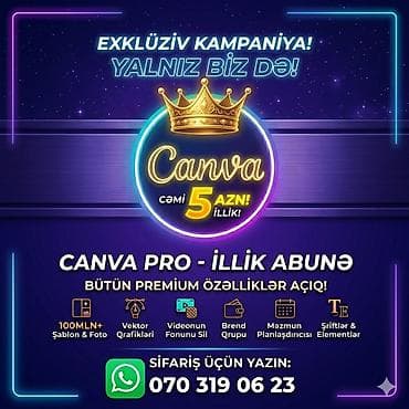 ozcan deniz konserti: ✨ CANVA PRO — 1 İLLİK PREMIUM HESAB ✨ ✅ Şəxsi hesabınıza əlavə olunur — 1