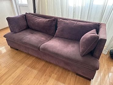 divan olcusu: Bənövşəyi rəngdə geniş, yumşaq divan 200x90x70 sm - Üslub: müasir — 1