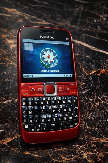 telefon telefon: Nokia E63, < 2 GB Memory Capacity, rəng - Qırmızı, Zəmanət, Düyməli — 1