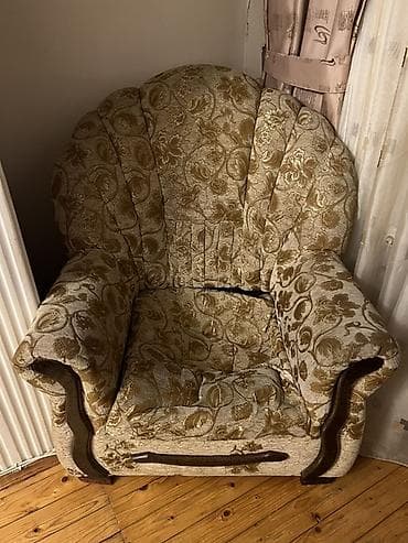 iwlenmiw divanlar: Б/у, Раскладной диван, 2 кресла, Диван, Без подьемного механизма, Раскладной — 5