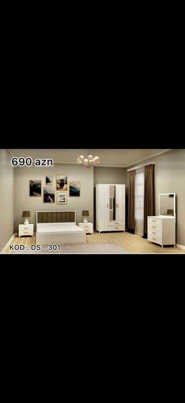 белорусская мебель в баку: İkinəfərlik çarpayı, Termo, Dolab, 2 tumba, Azərbaycan, Yeni — 2