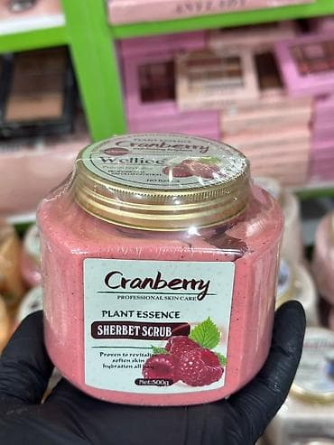 Cranberry/Almond/Donkey Milk Plant Essence Sherbet Scrub –