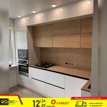 metbex mebel islenmis: Sifarişlə mətbəx dəsti, Özü çəkən petlələr, Mat laminat, Kredit var, Pulsuz çatdırılma, Rayonlara çatdırılma, Ödənişli çatdırılma — 1