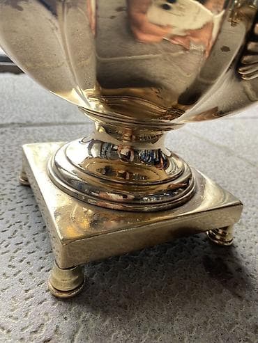 səmavar: Misin (pirinç) materialdan klassik samovar - Əlvan parlaq pirinç — 3