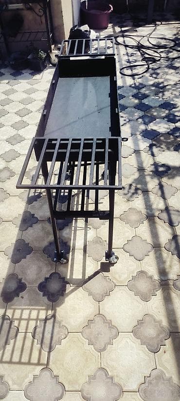 manqal balaca: Metall manqal/BBQ arabası - Material: qalın metal konstruksiya, toz — 3