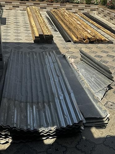 Dalğalı şifer və dam-ləvəazimatları dəsti - Material: galvanizli
