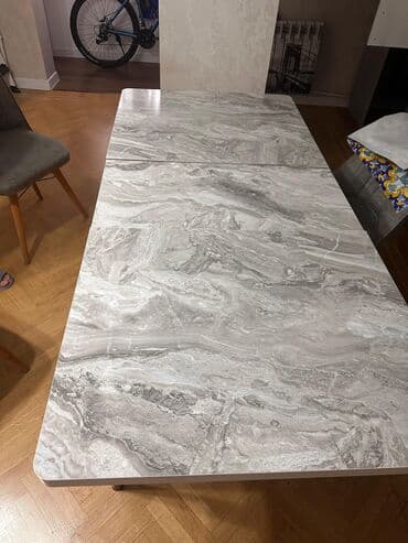 acılan stol: Mətbəx masası, İşlənmiş, Açılan, Dördbucaq masa — 2