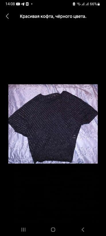 Hicab: Qara rəngli zərli bluz - Rəng: qara - Parça: nazik, parıltılı/zərli — 1