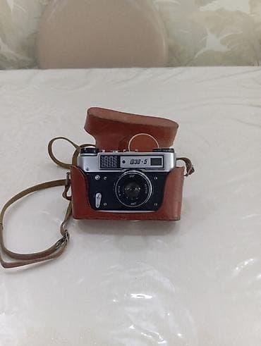 hdd disk: FED-5 film fotoaparatı + orijinal dəri futlyar və kəmər - Tip: 35 mm — 5