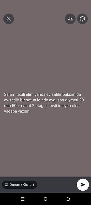 Həyət evi alıram: Balaxanı qəs. 2 otaqlı, 100 kv. m, Kredit yoxdur, Yeni təmirli — 1