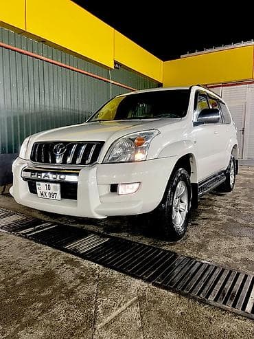 prado teker: Toyota Land Cruiser Prado 120, ağ rəng, 5 qapı SUV. Texniki — 1