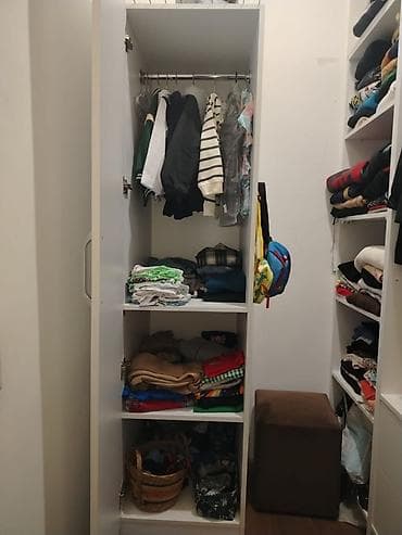 asma şkaf: İşlənmiş, 1 qapı, Ağ, Açılan, Düz dolab — 4