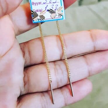 Sırğa, Sarı qızıl, 585 Əyar, Ödənişli çatdırılma