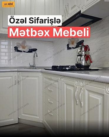 dekor ref: Özəl sifarişlə mətbəx mebeli - Klassik üslubda, frezeli fasadlar və — 1