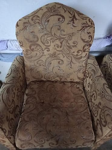 Мебель для дома: Б/у, Классический диван, 2 кресла, Диван, Без подьемного механизма, Раскладной — 2