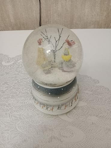 qar qız: Qar kürəsi – dekorativ biblio - Şüşə kürə içində qış mənzərəsi — 1