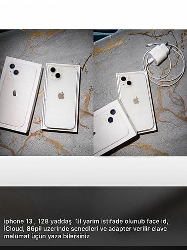 iphone 4 s: IPhone 13, 128 GB, Ağ, Face ID — 1