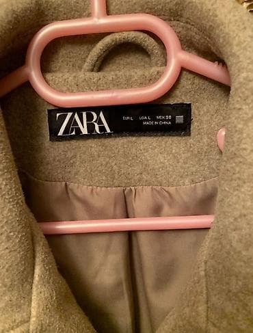 klassik şalvar: ZARA qadın qısa kəsməli jaket - Rəng: bej/şabalıdı ton - Model — 5