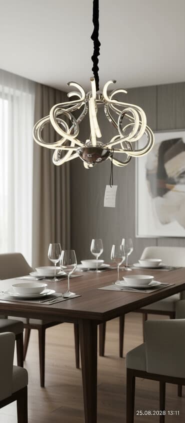 kalidor ucun lustur: Çılçıraq, 10 və daha çox lampa, Metal — 1